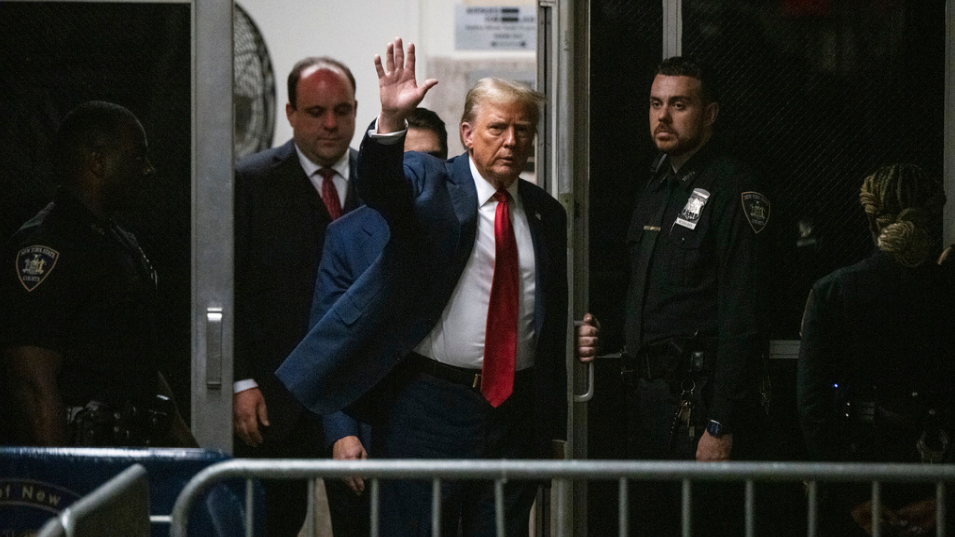 Former President Donald Trump attends his trial at Manhattan criminal court before his trial