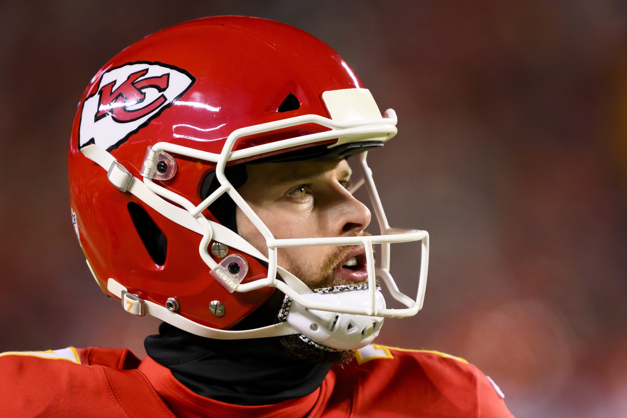 Kansas City Chiefs place kicker Harrison Butker.