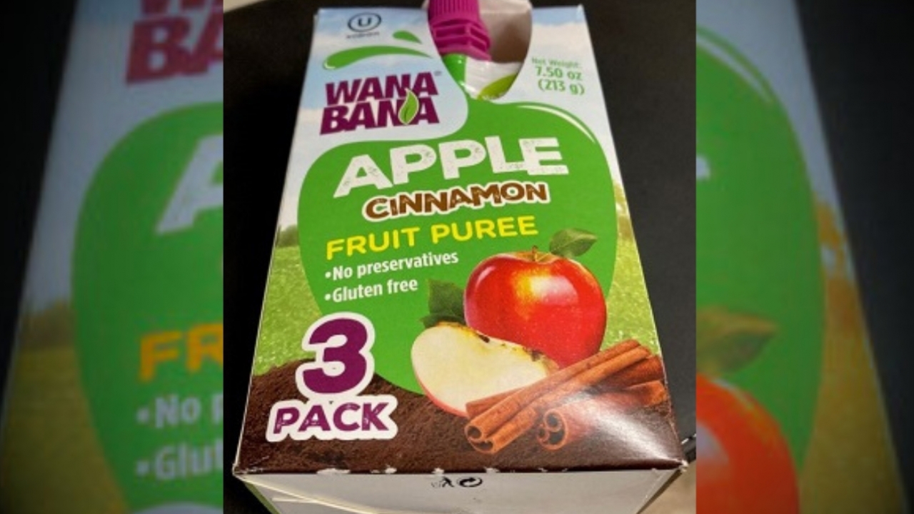Recalled cinnamon applesauce pouches
