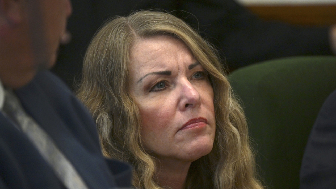Lori Vallow Daybell sits during her sentencing hearing.