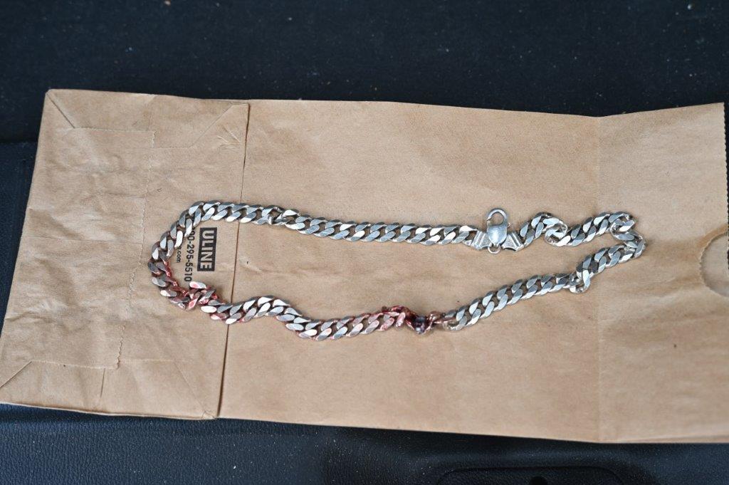 A chain necklace that saved a man's life from a bullet