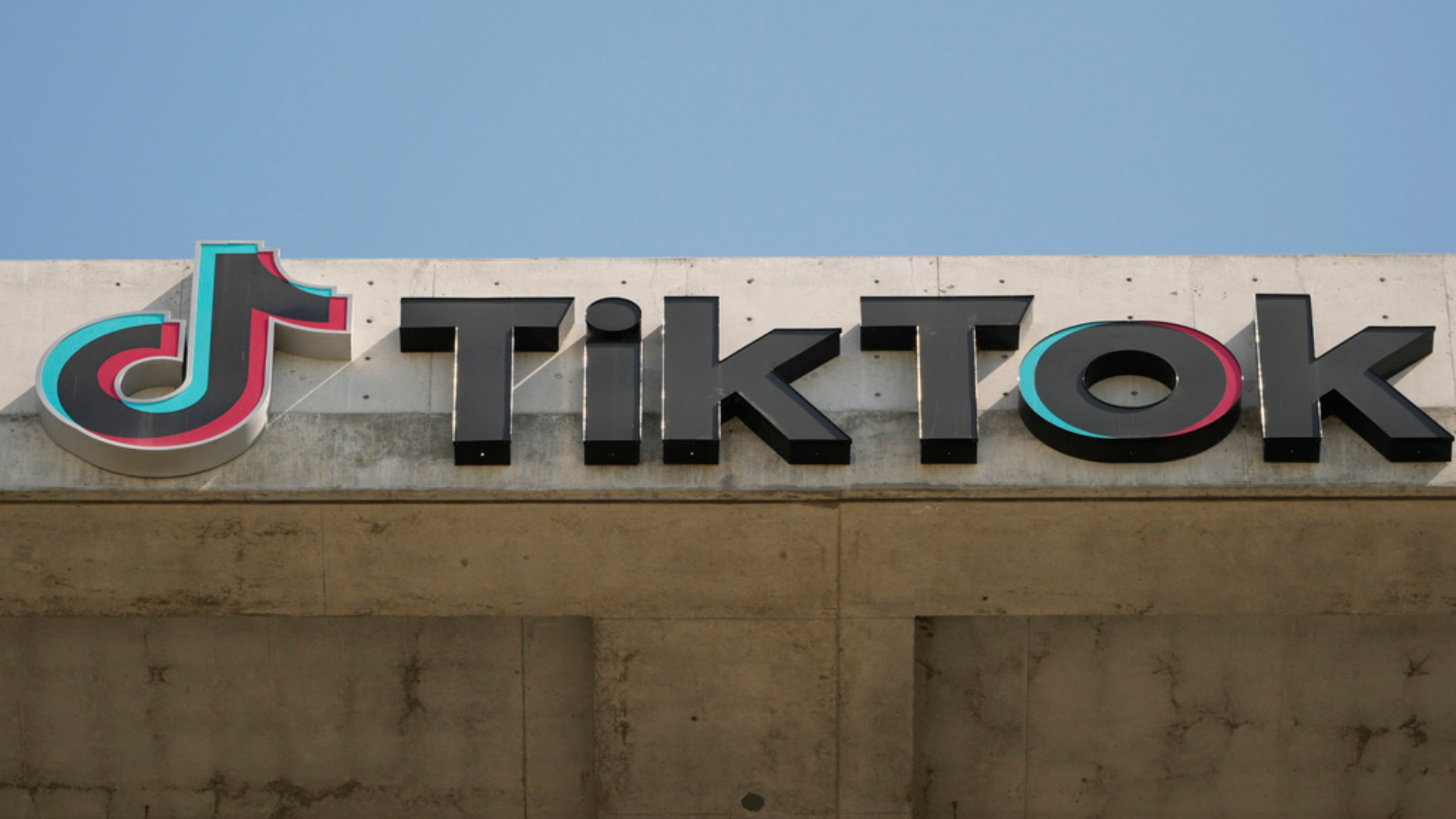 A TikTok sign is displayed on their building