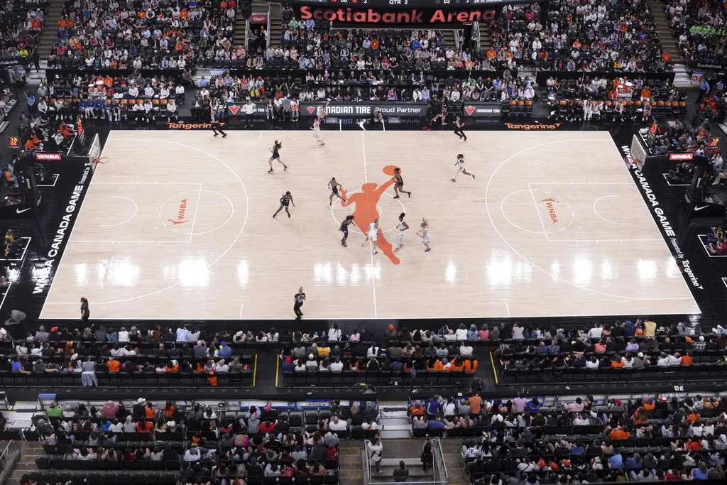 The Chicago Sky take on the Minnesota Lynx in a WNBA preseason basketball game in Toronto Saturday May 13, 2023.