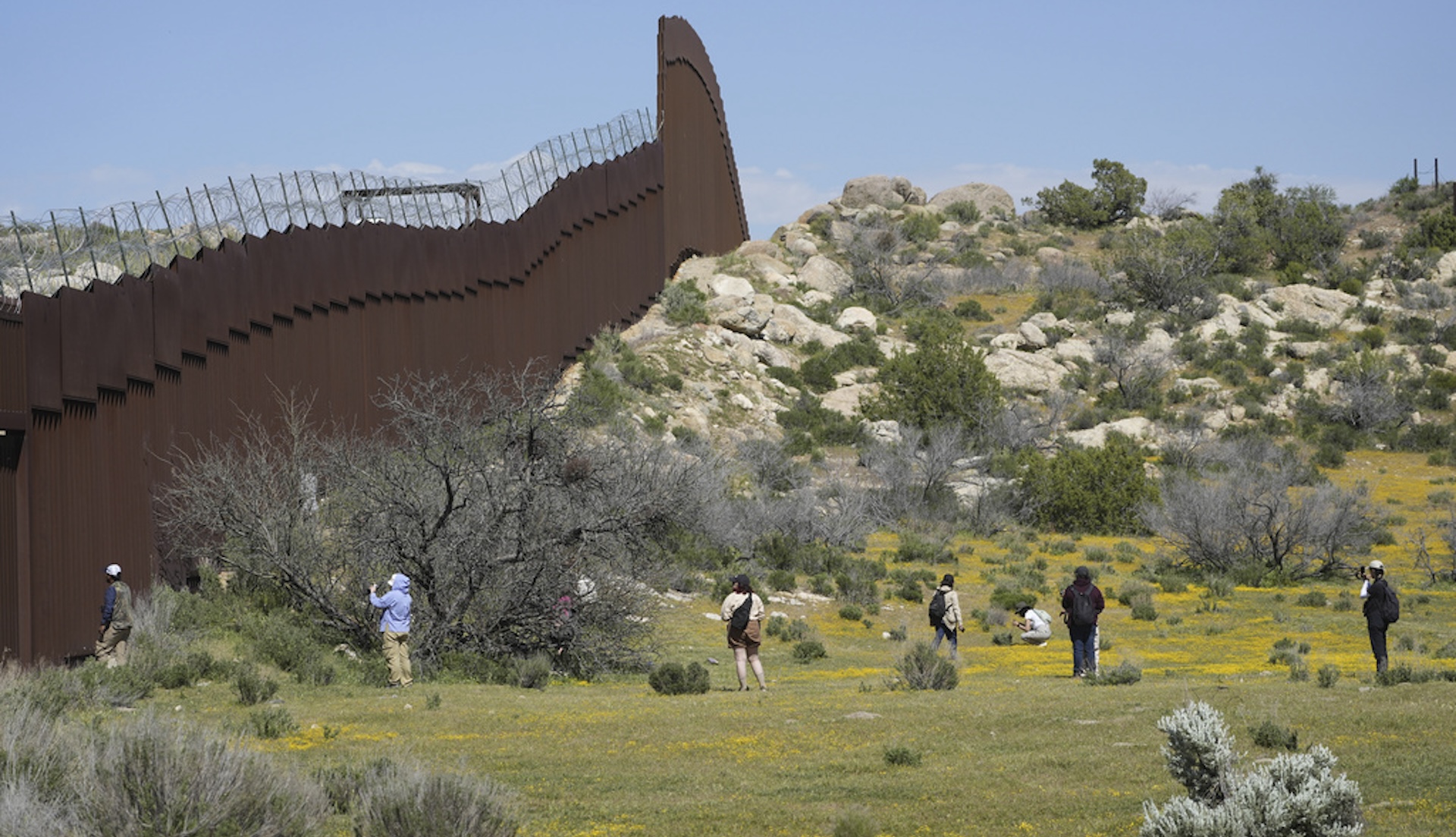 A view of the U.S.-Mexico border wall