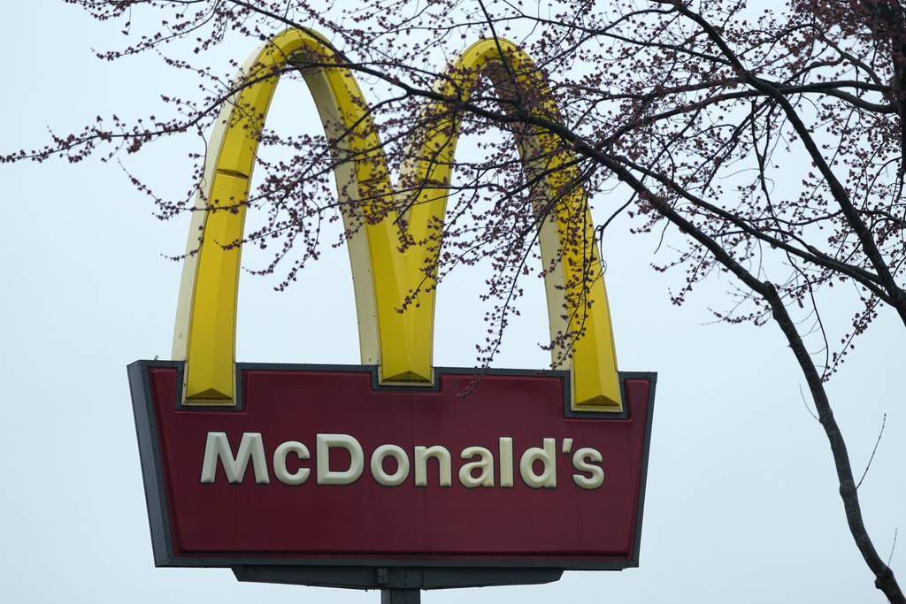 A McDonald's sign in Wheeling, Illinois.