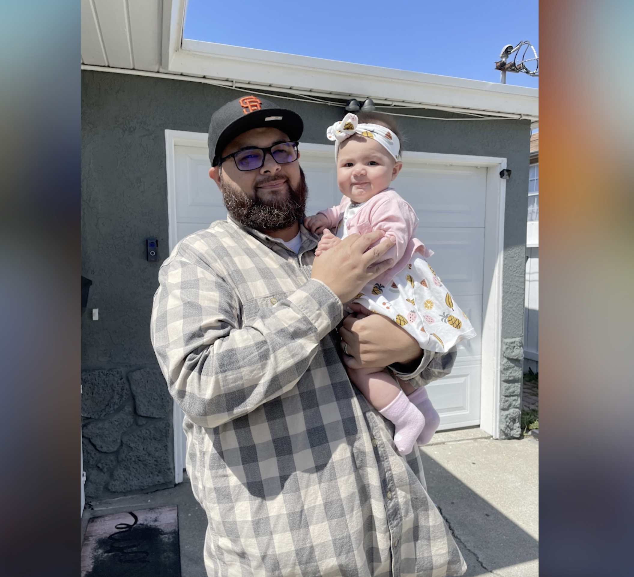 Christopher Rose with his daughter.