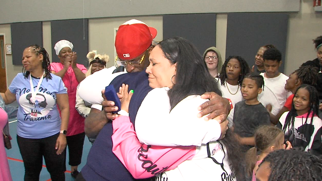 Hugs and tears 
