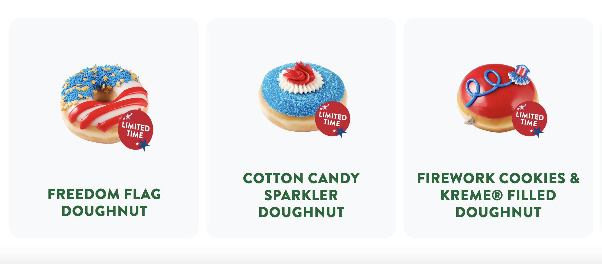 Krispy Kreme limited edition doughnuts
