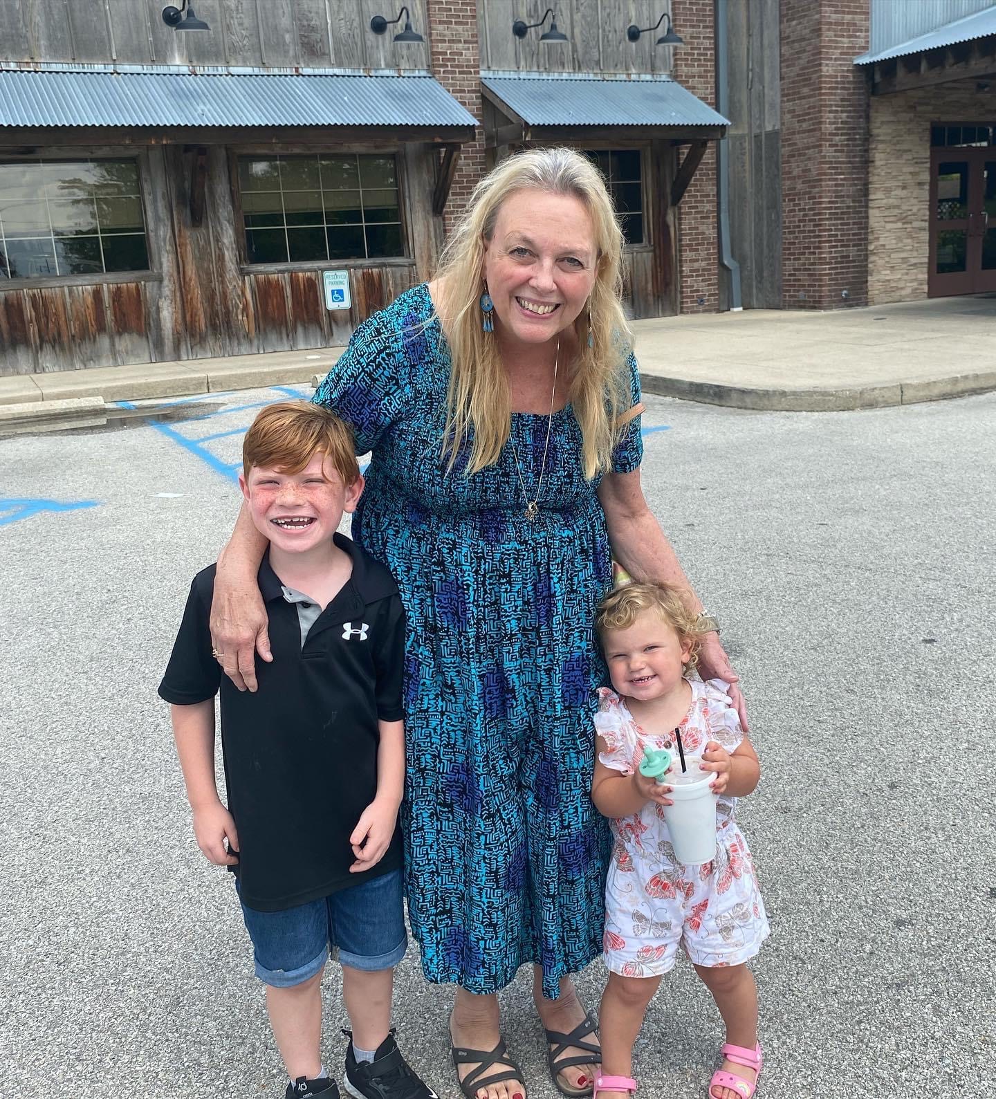 Becky Barton with Grandchildren Dillon and Emma.JPG
