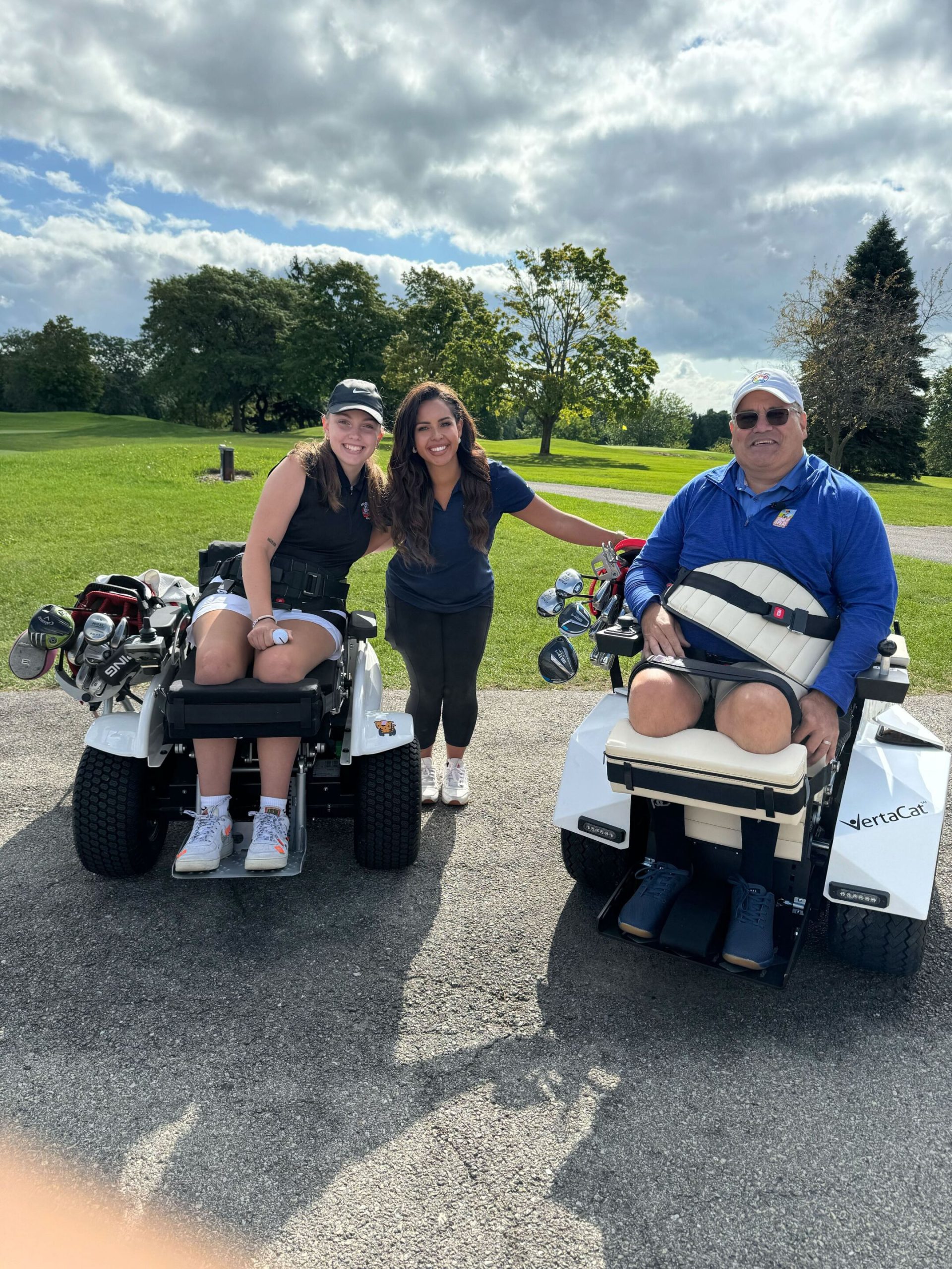 Scripps News Milwaukee's Adriana Mendez, center, poses for a photo with Todd Landfried, right, and Hope Kittel, left.