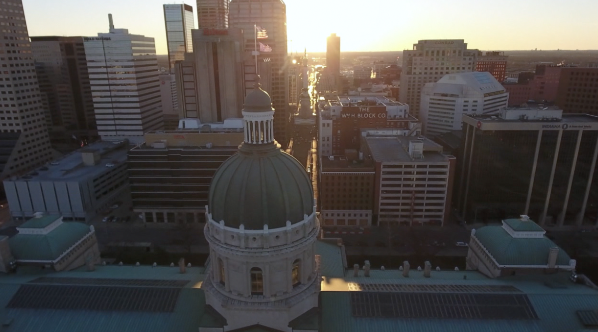 Drone shot of Statehouse
