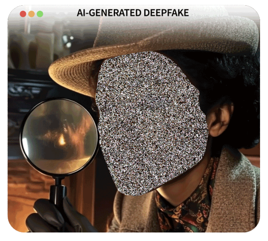 An AI-generated deepfake.