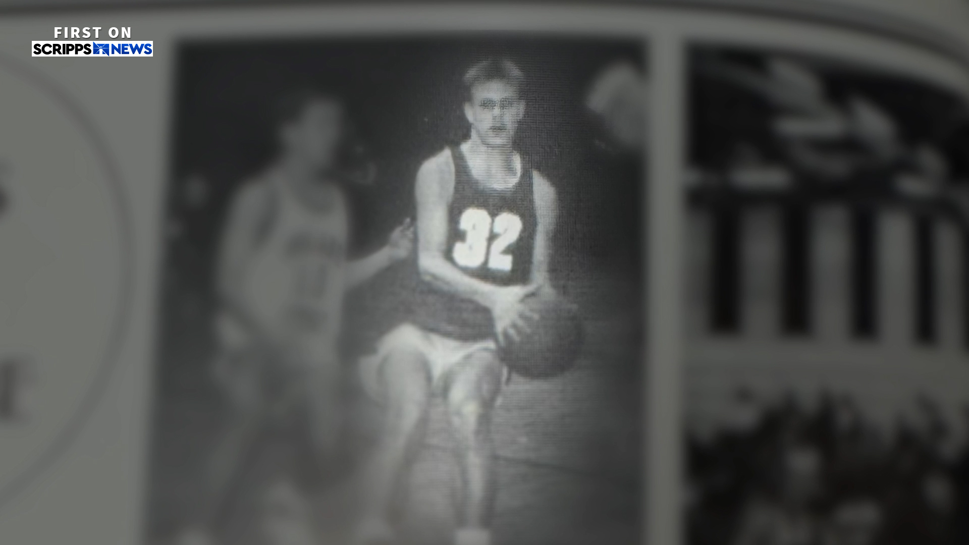 Brian Thompson in a high school yearbook photo.