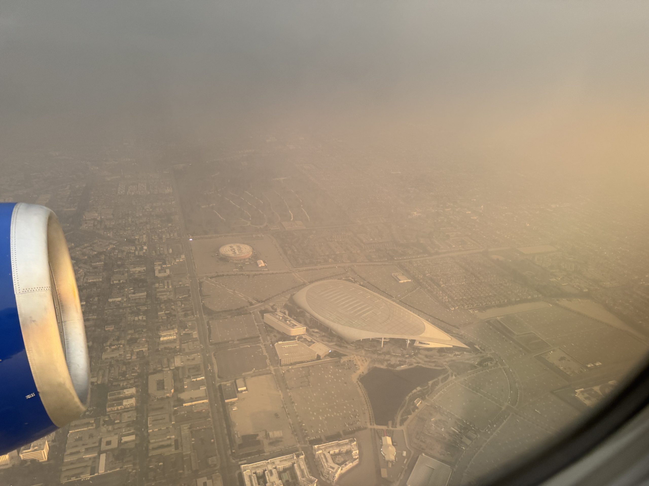Michael Sajbel shares an image from his plane view leaving Los Angeles 