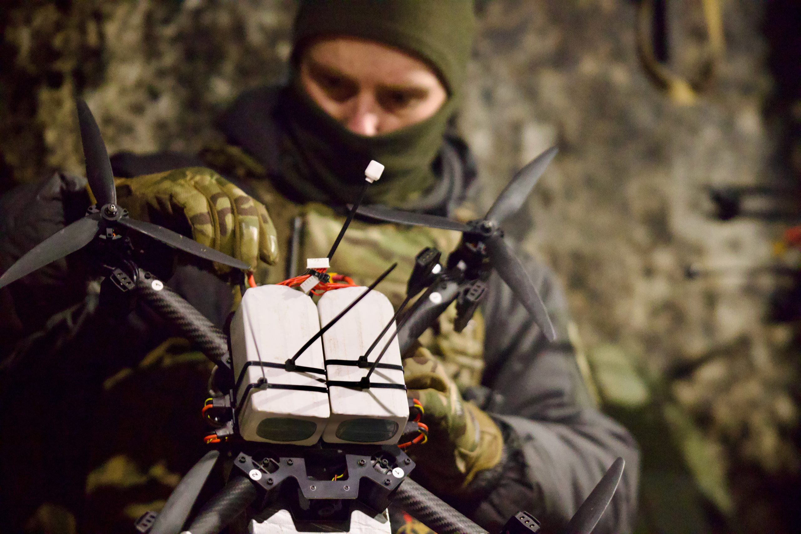 Prepping drone.