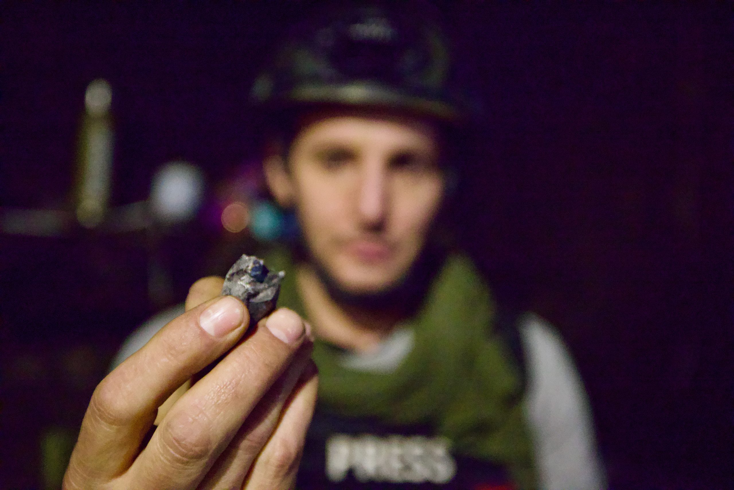 A piece of shrapnel.