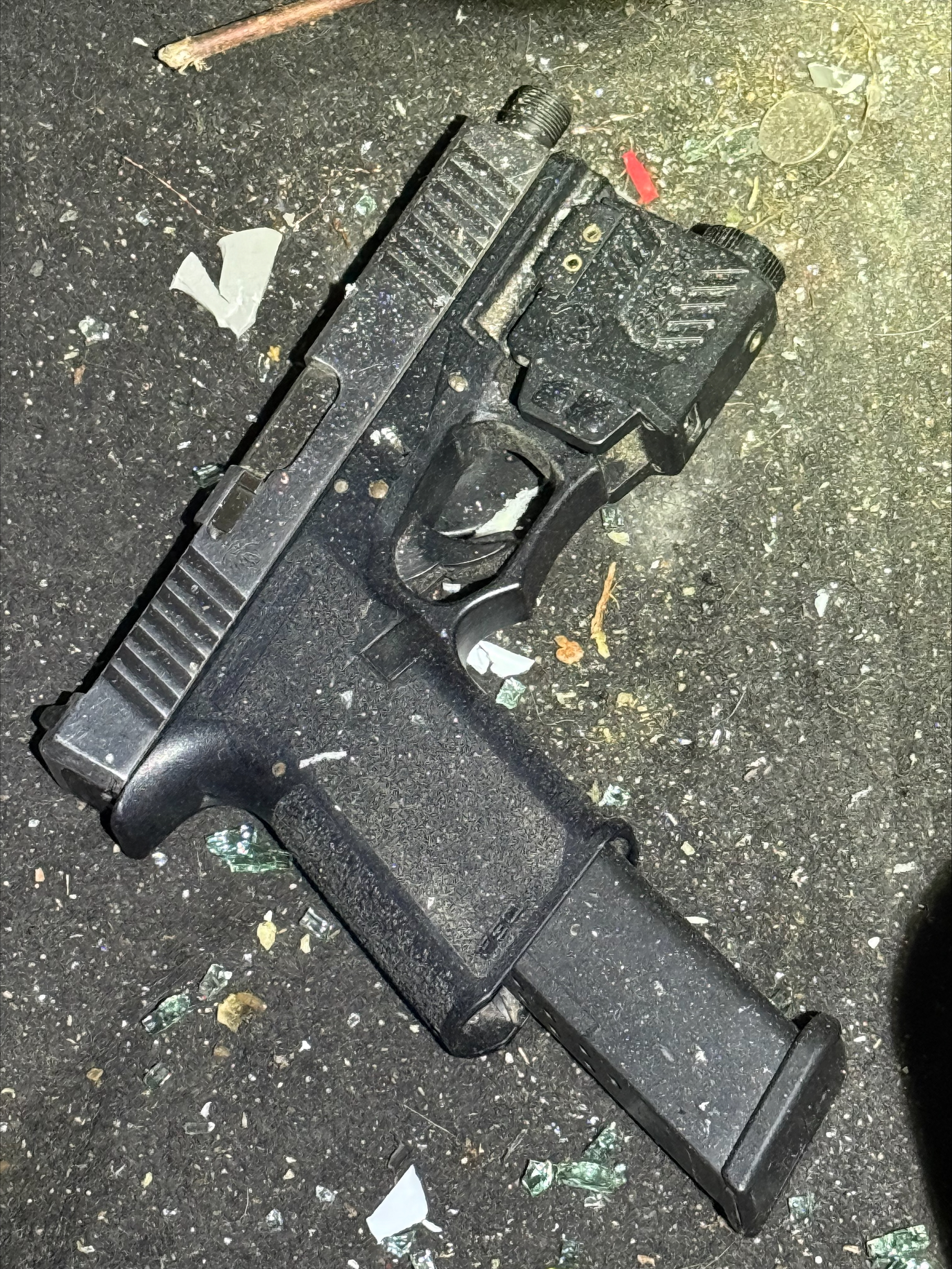 Suspect's gun in 30th Street OIS