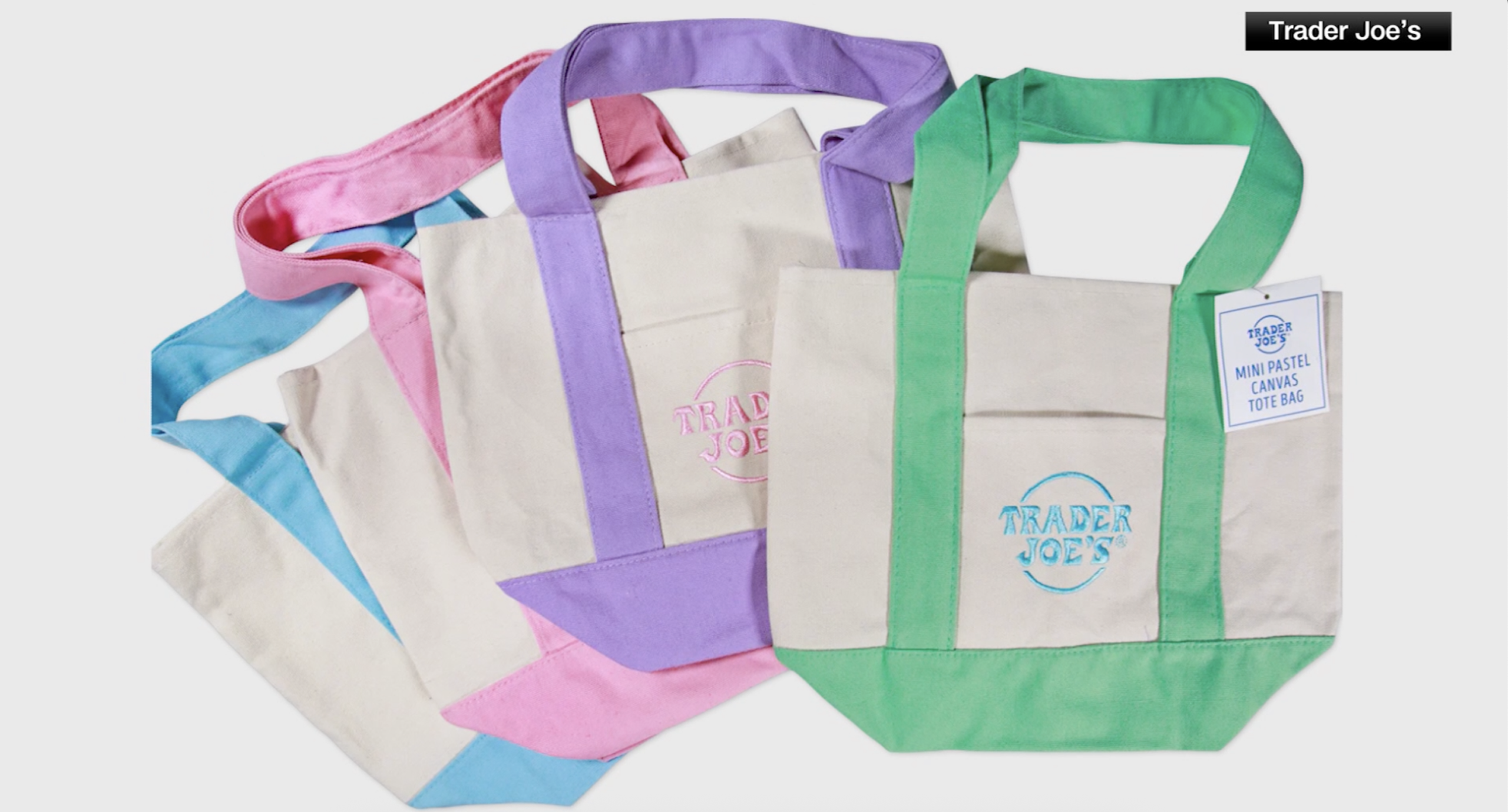 Trader Joes Pastel Mini Totes