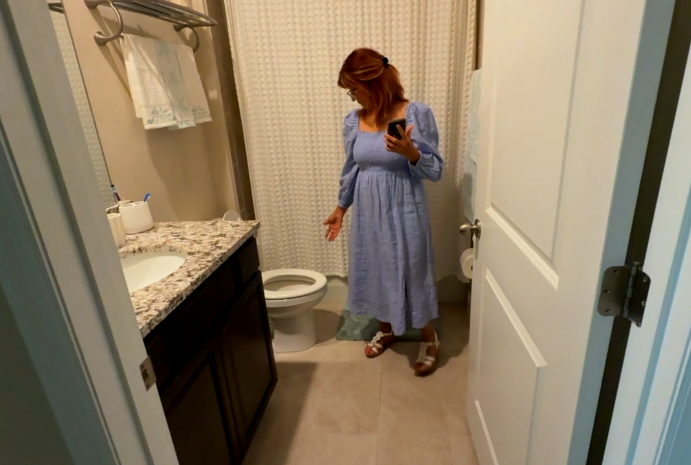 Patty Wood says her new construction home has two indoor outhouses, since she can't flush toilet paper without causing clogs in her plumbing