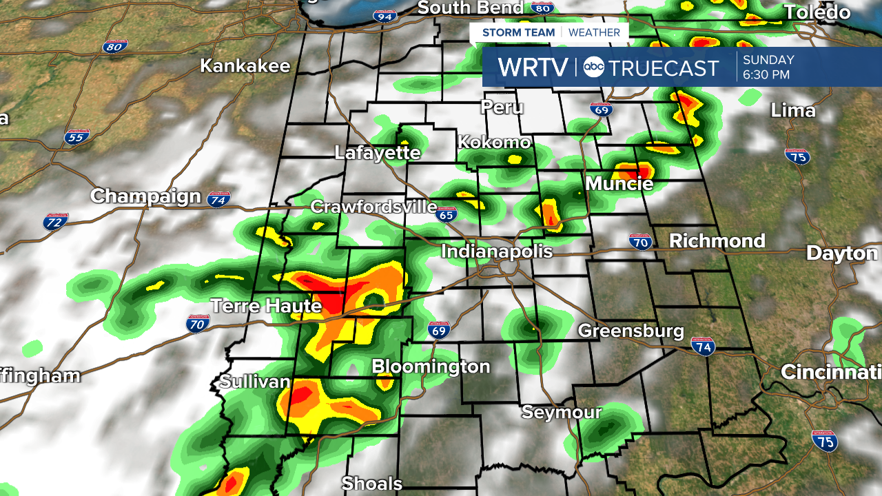 Sunday Rain Chances