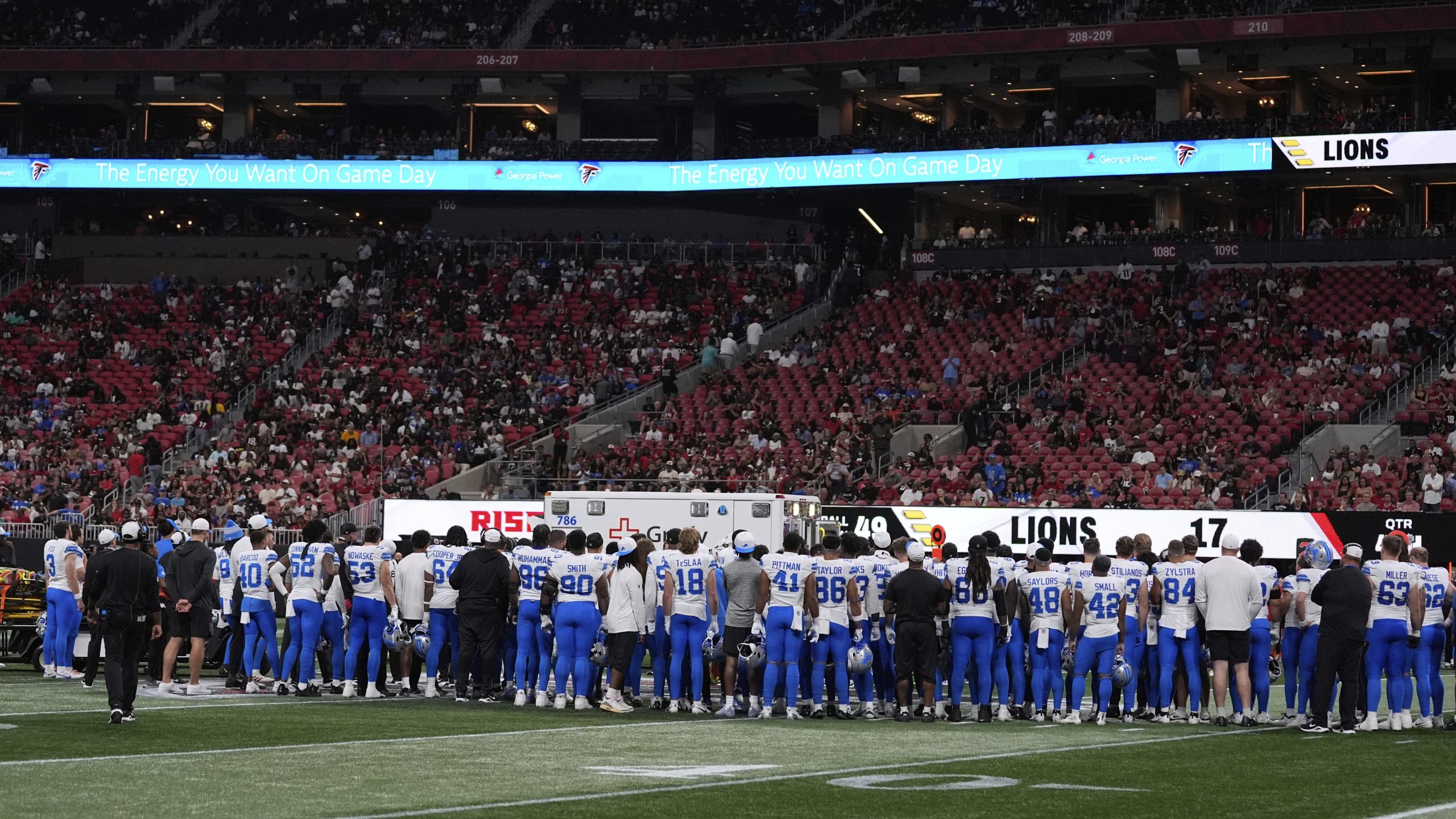APTOPIX Lions Falcons Football