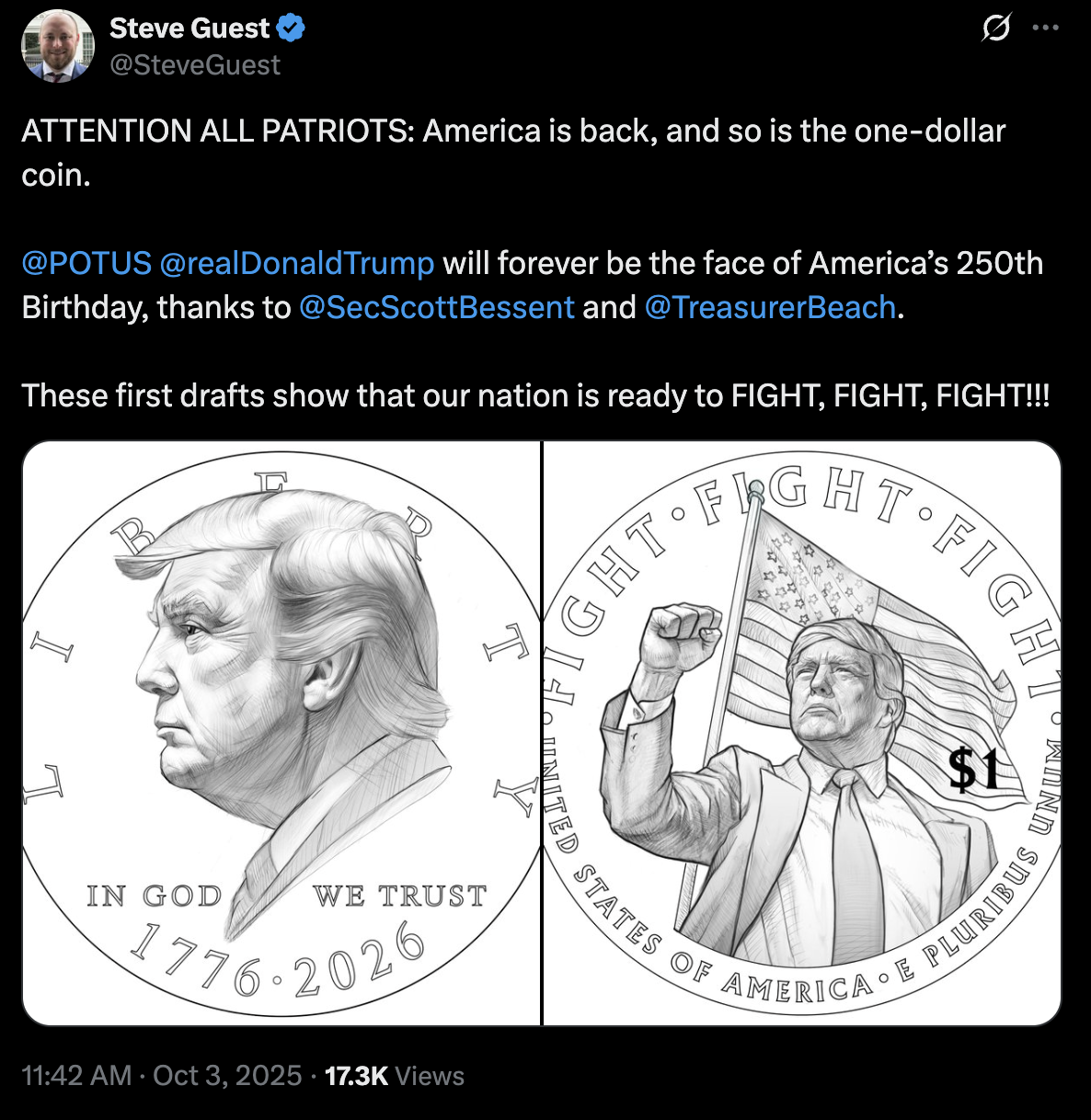 President Trump coin