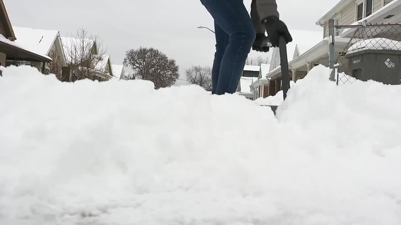 shoveling snow