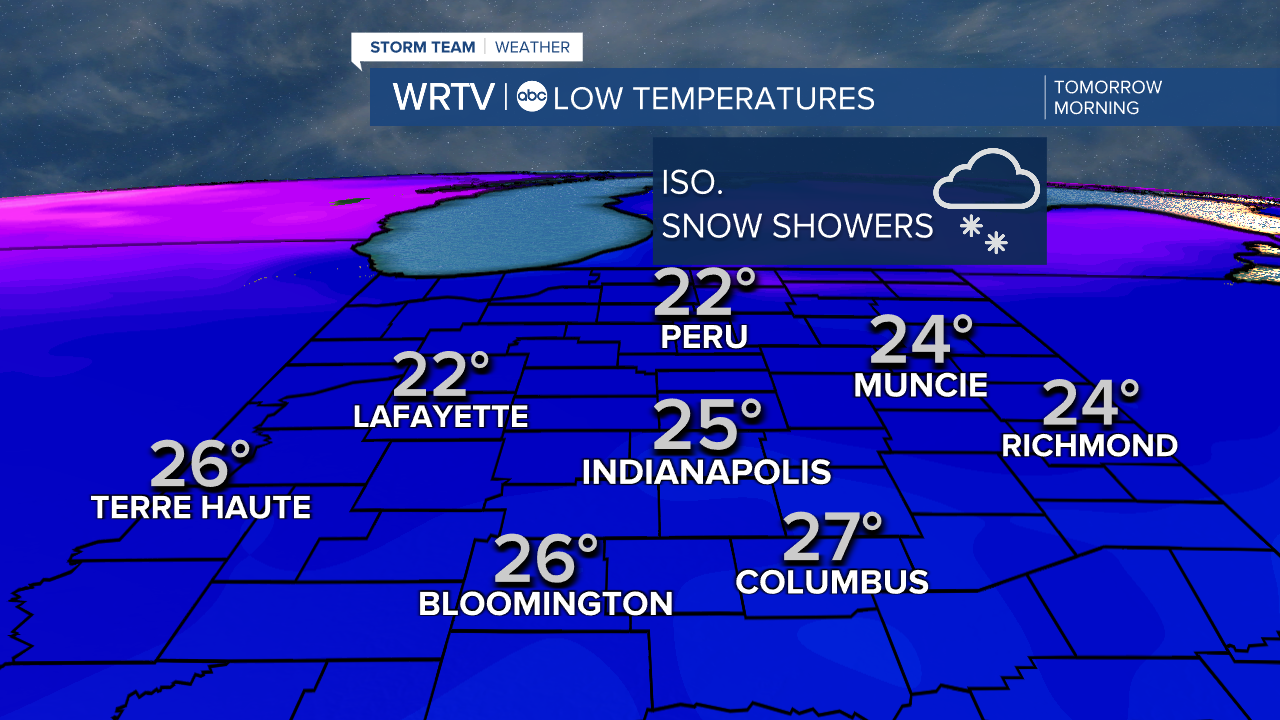 Thursday morning lows