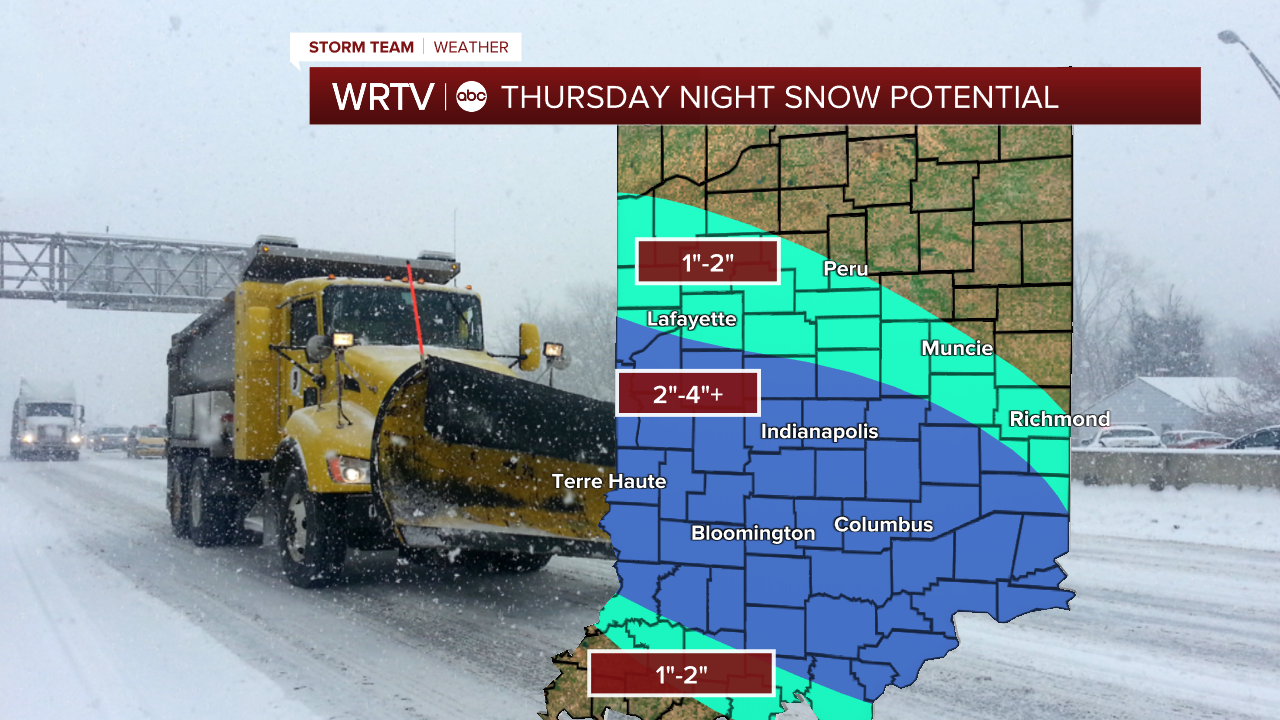 Thursday night snow