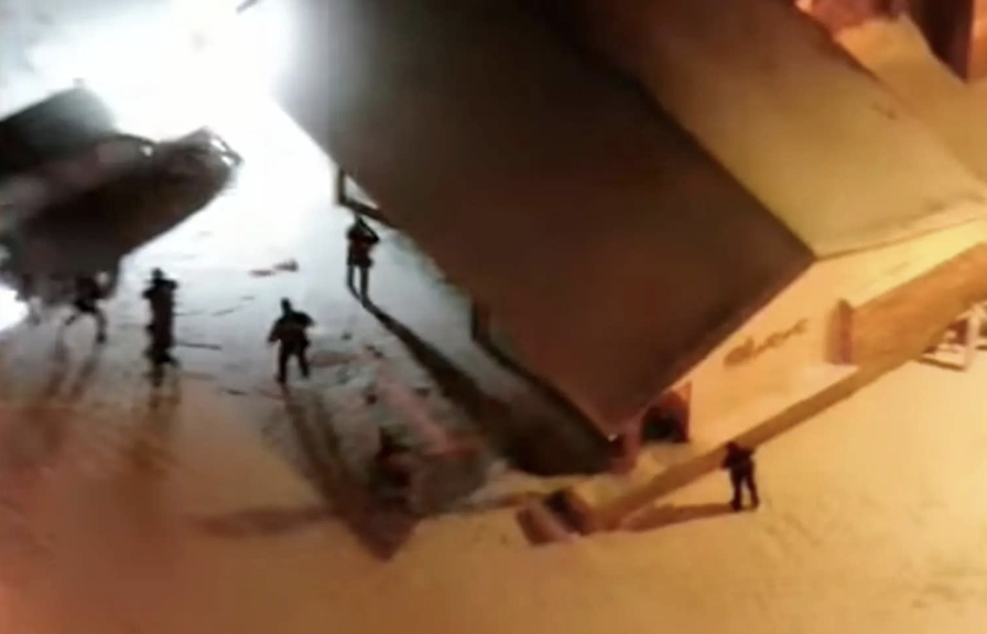 A Cheyenne Police photo shows the rescue operation that brought the kidnapping victim to safety.